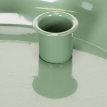 Artikel Kerzenteller Adventskranz grün mit vier Kerzenhaltern 24 cm aus Metall