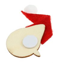 Artikel Tischdeko Weihnachtsmann und Schneemann aus Holz mit Filz, 4–5 cm, 12 Stück