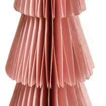 Artikel Tischdeko Tannenbaum Wabenpapier Apricot Gold H30cm 2 St