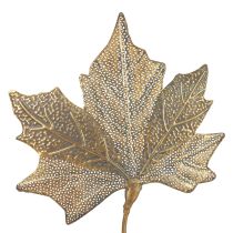 Artikel Tischdekoration Herbst Ahornblatt aus Metall Gold Antik 58 cm × 39 cm