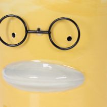 Artikel Dekorative Keramikvase gelb mit Entenmotiv 13cm Set 2 Stück – Wohnraum- und Tischdekoration