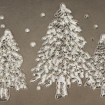 Artikel Übertopf oval aus Zink mit Tannenbaum-Motiv, 25cm
