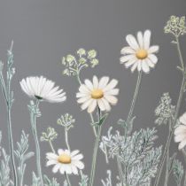 Artikel Metall-Blumentopf 15 cm mit Wiesenblumen-Design im 3er-Set für Balkon und Terrasse