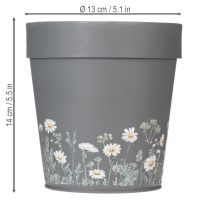 Artikel Blumentopf mit Blumenmuster für modernes Zuhause und sommerliche Balkondeko 13cm 4 St