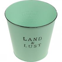 Artikel Blumentopf Vintage Pflanzkübel Mint Metalldeko Ø21,5×H21cm