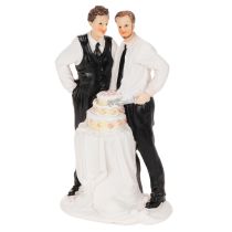 Artikel Tortenfigur Männerpaar aus Polyresin, 16,5cm, Hochzeitsmotiv
