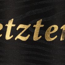 Artikel Gedenkschleife aus Seidenstoff, Schwarz mit Goldschrift, 6 cm x 20 m, für Kränze und Trauerfloristik