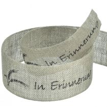 Artikel Juteband Trauerband "In Erinnerung" Naturlook 40mm x 18m
