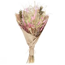 Artikel Trockenblumenstrauss aus Lagurus und Eukalyptus Rosa Grün 150 g Dekoration