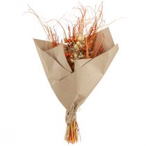 Artikel Deko-Trockenstrauss aus Distel und Schafgarbe, Orange-Natur, 55 cm, 150 g – Innenbereich
