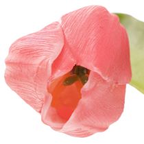 Artikel Künstliche Tulpen aus Polyester, 21 cm, rosa, 6er-Set für Dekorationen