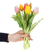 Artikel Künstliche Tulpen Rustikale Frühjahrsdekoration für jede Tischvase 30cm 7St