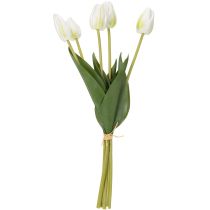 Artikel Dekorative Kunsttulpen Weiss 40 cm 5 Stück für Innendekoration