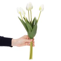 Artikel Dekorative Kunsttulpen Weiss 40 cm 5 Stück für Innendekoration