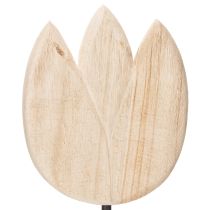 Artikel Dekorative Holztulpe mit Metallstandfuss, 47,5 cm, Natur und Schwarz