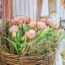 Tulpen-Bund Real Touch, Kunstblumen, Künstliche Tulpen Rosa