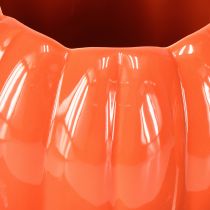 Artikel Übertopf Keramik Kürbis Orange sortiert Ø14cm H10cm 2 St