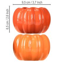 Artikel Übertopf Keramik Kürbis Pflanztopf Orange Ø9,5cm H6,5cm 4 St