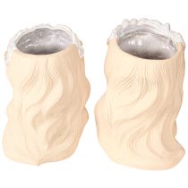 Artikel Übertopf Keramik Träumendes Mädchen Sortiert H19,5cm 2St