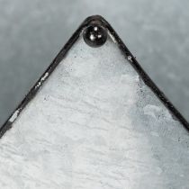 Artikel Blumentopf-Set Zink Krone, 3 Grössen: Ø21,5/19,5/17cm, Metall silber-schwarz
