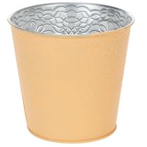 Artikel Übertopf Metall Blumenübertopf Pastell Orange Ø13,5cm H12,5cm