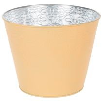 Artikel Übertopf Metall Blumenübertopf Pastell Orange Ø20cm H16cm
