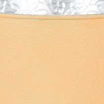 Artikel Metall Blumenübertopf Ø20cm H16cm Pastell Orange für Innen- und Aussenbereich