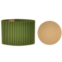 Artikel Runder Übertopf aus Papier, dunkelgrün, Ø 13 cm × H 12 cm, Set mit 4 Stück