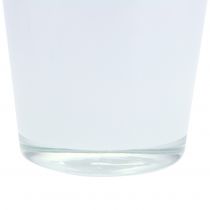 Artikel Übertopf aus Glas Weiß Ø11,5cm H11cm