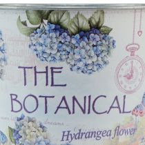 Artikel Übertopf Metall Hortensie 24cm Ø, 21cm H, Blau-Weiss für Innenbereich