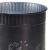Artikel Metall-Übertopf Pusteblume Schwarz Ø15,5cm H15,5cm für Pflanzen und Gestecke
