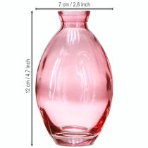 Artikel Minivasen Glas Rosa Ø7cm H12cm – 6er Set für Tischdekoration