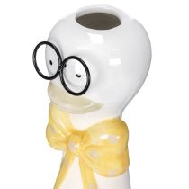 Artikel Keramikvase Entendesign Weiss Gelb 24cm Set 2 Stück