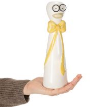 Artikel Keramikvase Entendesign Weiss Gelb 24cm Set 2 Stück
