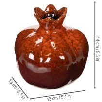 Artikel Keramik Granatapfel Dekoration Rot Glänzend 14cm