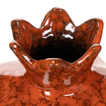 Artikel Keramik Granatapfel Dekoration Rot Glänzend 14cm