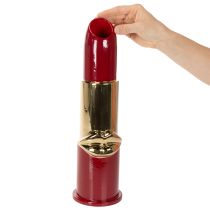 Artikel Deko-Vase Lippenstift-Design aus Keramik Rot und Gold 38 cm