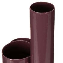 Artikel Metallvase Schlank Modern 31cm Bordeauxrot für Tischdeko