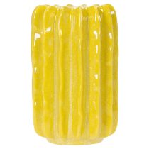 Artikel Kaktus-Keramikvase Gelb 13cm mit Gerillter Struktur im 4er-Set für Innendekoration
