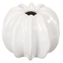 Artikel Kürbis-Keramikvase Weiss 15cm für Wohn- und Herbstdekoration