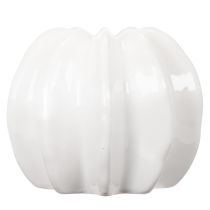 Artikel Kürbis-Keramikvase Weiss 15cm für Wohn- und Herbstdekoration