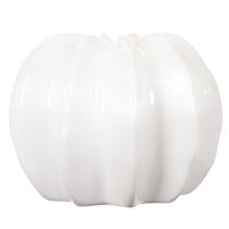 Artikel Kürbis-Dekovase Keramik glänzend weiss 19cm Herbstdekoration