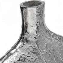 Artikel Deko Vase Metall Gehämmert Blumenvase Silber 33x8x36cm