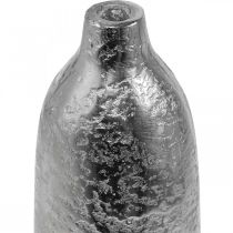Artikel Deko Vase Metall Gehämmert Blumenvase Silber Ø9,5cm H32cm