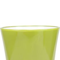 Artikel Blumenvase aus Kunststoff Grün Olive 27cm Ø16,5cm für Raumdekoration