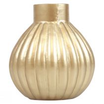 Artikel Vase Gold Glasvase bauchig Dekovase Glas Ø10,5cm H11,5cm