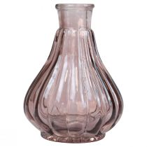 Artikel Vase Rosa Glasvase bauchig Dekovase Glas Ø8,5cm H11,5cm