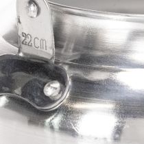 Artikel Teekanne aus verzinktem Metall Ø19cm H15cm mit Holzoptik-Griff – Übertopf für Vintage-Deko