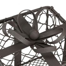 Artikel Vintage Drahtkorb Geschenk Metall Grau 10,5/7,5cm Set à 2St