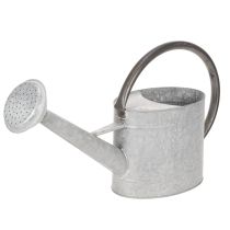 Artikel Metall Giesskanne Silbergrau L53cm H29cm für Gartendeko und Blumenarrangements